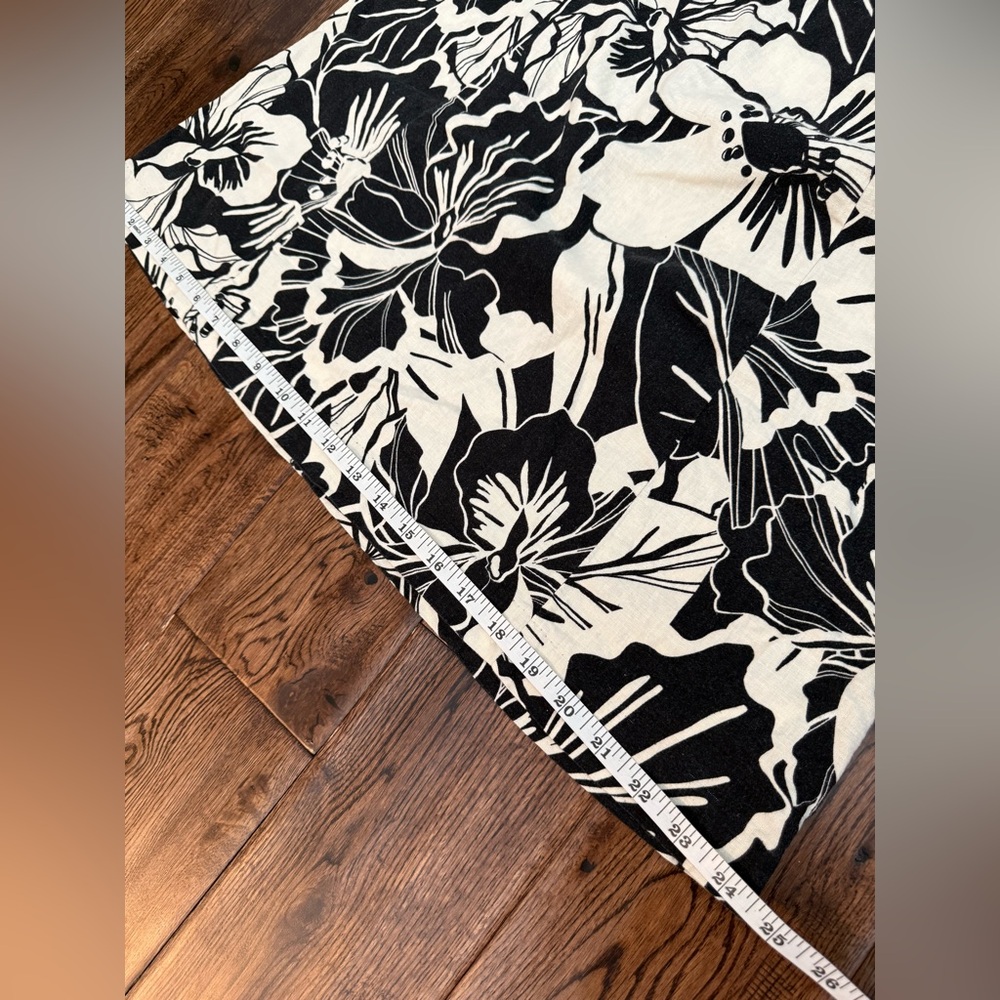 GAP Dress - Linen Blend Black/Cream Print - Picture 10 of 10